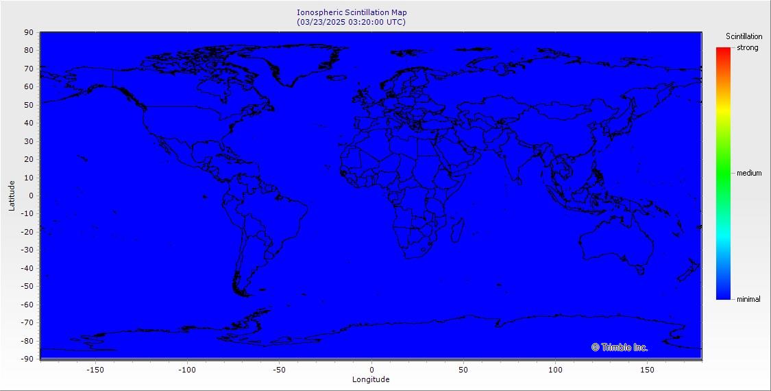 World Map of the Ionosphere Scintillation Level